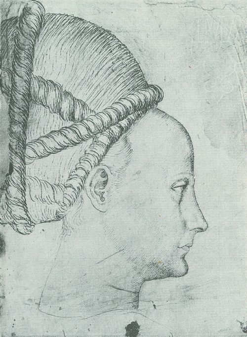Pisanello: Profil der Prinzessin im Freko der Kirche St. Anastasia