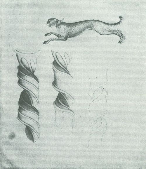 Pisanello: Cheetah und zwei gedrehte Sulen