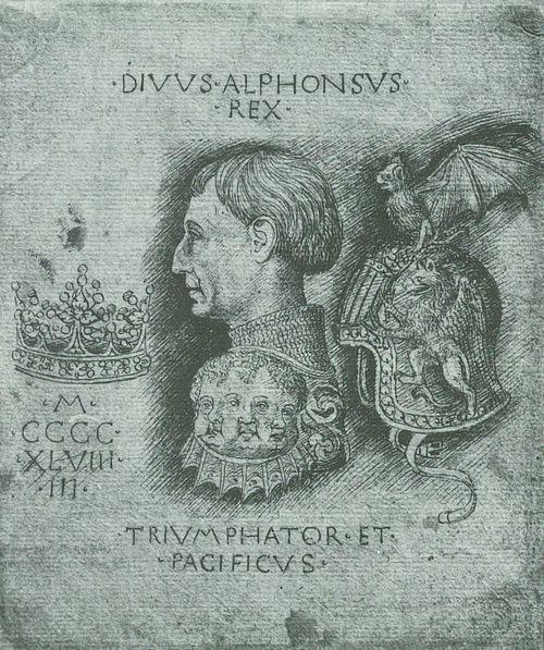 Pisanello: Studie fr die »Liberalitas« Medaille von Alfonso von Aragon