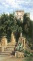 Kanoldt, Edmund: Treppenaufgang in der Villa d'Este in Tivoli