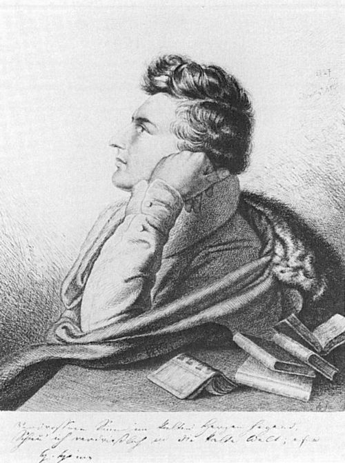 Grimm, Ludwig Emil: Bildnis Heinrich Heine
