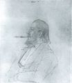 Leibl, Wilhelm Maria Hubertus: Mann mit Zigarette
