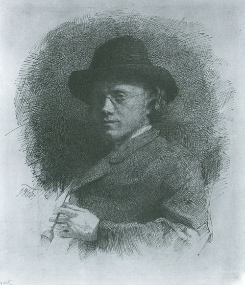 Leibl, Wilhelm Maria Hubertus: Bildnis des Malers Karl Appold