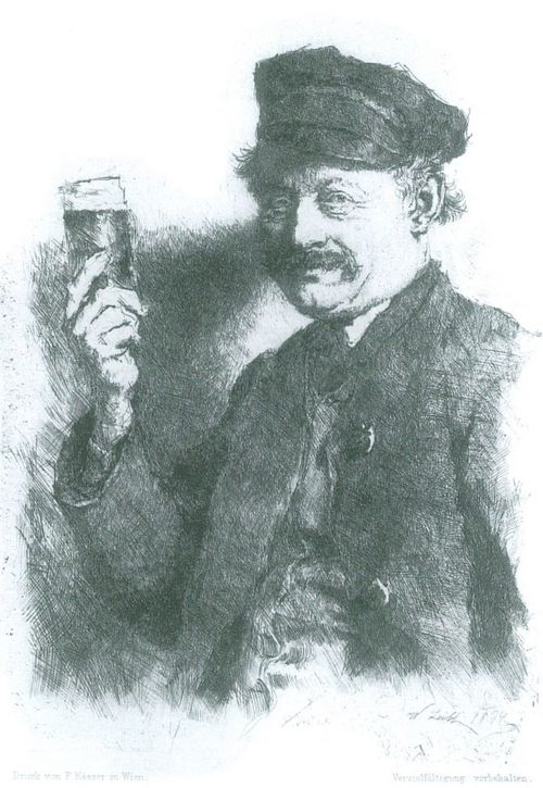 Leibl, Wilhelm Maria Hubertus: Der Trinker (Bildnis des Wirts Raeucker)