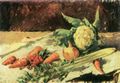 Segantini, Giovanni: Stillleben mit Karotten