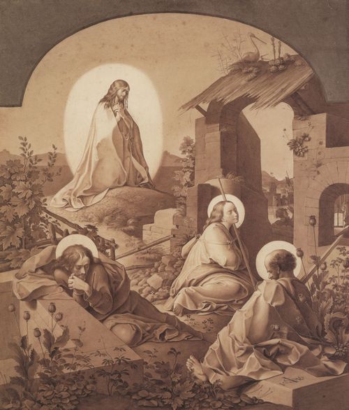 Schnorr von Carolsfeld, Julius: Jesus und die schlafenden Jnger am lberg (Gebet am lberg)