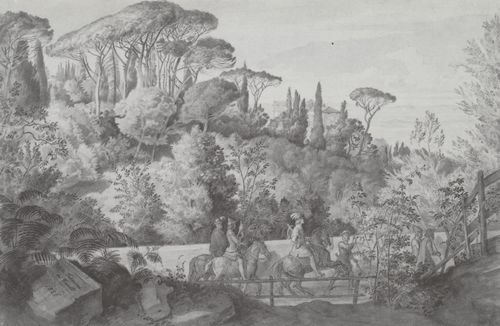 Schnorr von Carolsfeld, Julius: Villa Falconieri bei Frascati mit Jgerzug