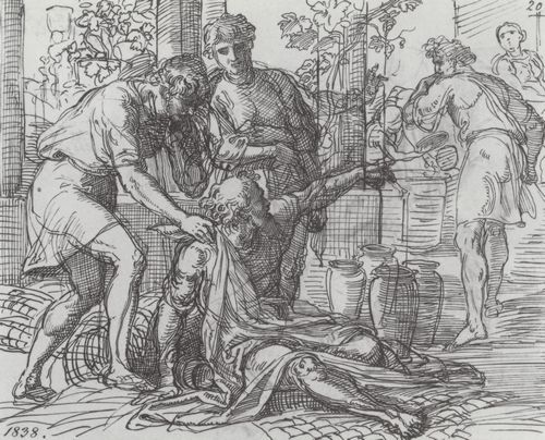 Schnorr von Carolsfeld, Julius: Der Sptter Ham wird von seinem Vater verflucht