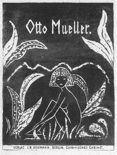 Mueller, Otto: Titelblatt »Otto Mueller« fr J. B. Neumann-Mappe (Mdchen zwischen Blattpflanzen, erweiterte Litho-Fassung)