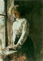 Serow, Walentin Alexandrowitsch: Am Fenster. Bildnis Olga Fjodorowna Trubnikowa
