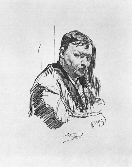 Serow, Walentin Alexandrowitsch: Bildnis des Komponisten. Alexander Konstantinowitsch Glasunow