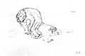 Serow, Walentin Alexandrowitsch: Der Affe und die Brillen. Zeichnung für Krylow's Fabel