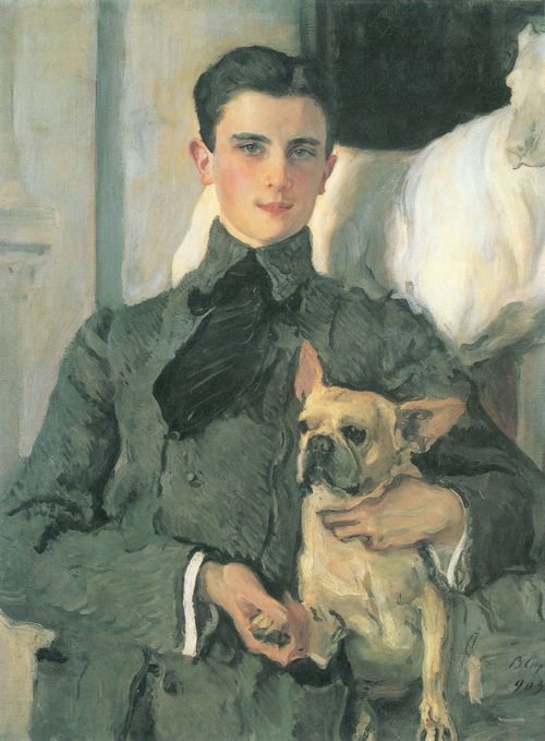Serow, Walentin Alexandrowitsch: Bildnis Felix Sumarokow-Elstone mit Hund