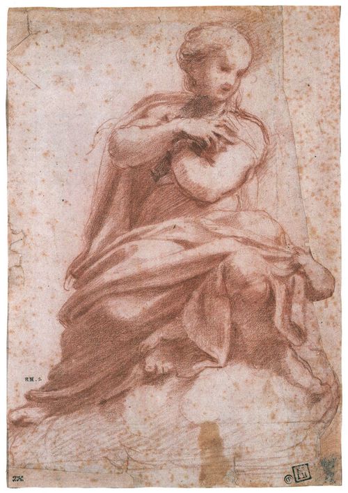 Correggio: Madonna auf Wolken sitzend mit Putto