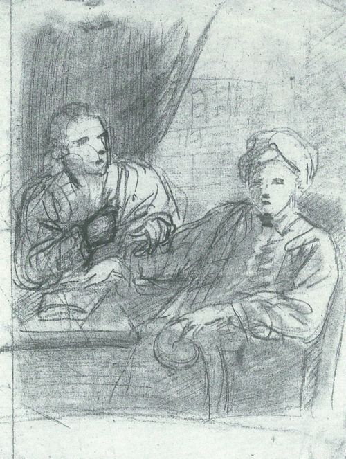 Reynolds, Sir Joshua: Zwei sitzende Mnner