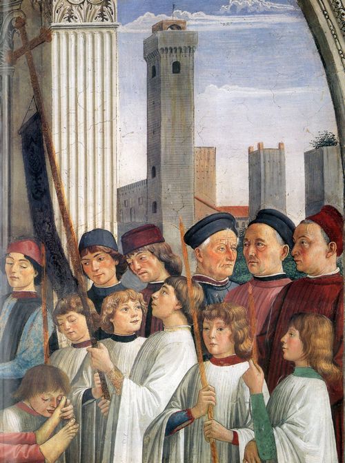 Ghirlandaio, Domenico: San Gimignano, Kollegiatskirche: Das Begrbnis der Hl. Fina, Detail