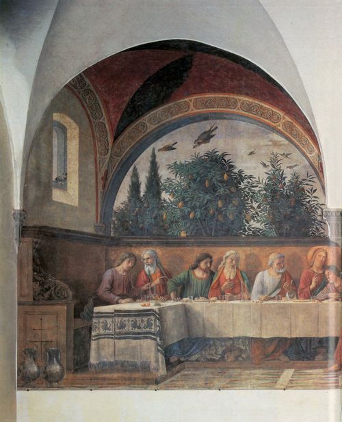 Ghirlandaio, Domenico: Florenz, Kirche Ognissanti: Abendmahl, Ausschnitt links