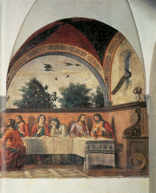 Ghirlandaio, Domenico: Florenz, Kirche Ognissanti: Abendmahl, Ausschnitt rechts