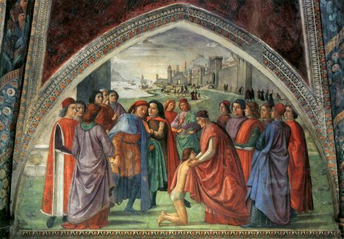Ghirlandaio, Domenico: Florenz, Kirche Santa Trinita: Der Verzicht auf Hab und Gut