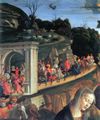 Ghirlandaio, Domenico: Florenz, Kirche Santa Trinita: Die Anbetung der Hirten, Detail des Zuges der heiligen drei Könige