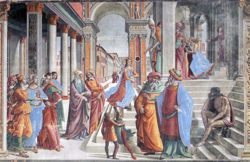 Ghirlandaio, Domenico: Florenz, Santa Maria Novella: Geschichten aus dem Marienleben: Tempelgang Marias