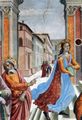 Ghirlandaio, Domenico: Florenz, Santa Maria Novella: Geschichten aus dem Marienleben: Tempelgang Marias, Detail