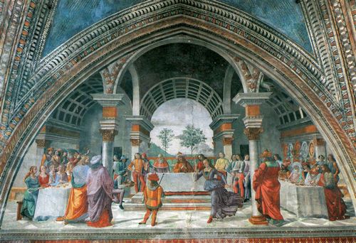 Ghirlandaio, Domenico: Florenz, Santa Maria Novella: Geschichten aus dem Leben des Tufers: Das Gastmahl des Herodes