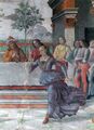 Ghirlandaio, Domenico: Florenz, Santa Maria Novella: Geschichten aus dem Leben des Täufers: Das Gastmahl des Herodes, Detail