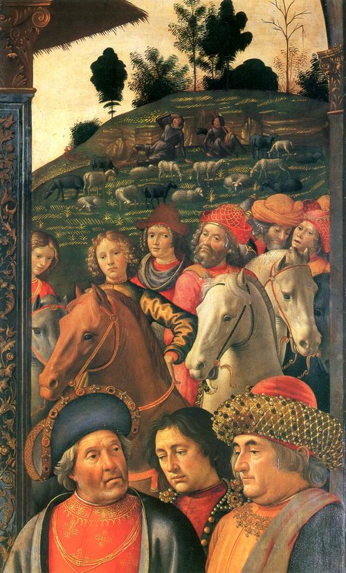 Ghirlandaio, Domenico: Florenz, Spedale degli Innocenti: Die Anbetung der Heiligen drei Knige, Detail