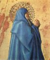 Masaccio: Bekrönung: Kreuzigung Christi, Detail der Maria