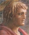 Masaccio: Szenen aus dem Leben Petri, Szene: Der Zinsgroschen, Detail: Kopf des Johannes