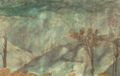 Masaccio: Szenen aus dem Leben Petri, Szene: Der Zinsgroschen, Detail: Landschaft im Hintergrund