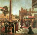 Carpaccio, Vittore: Martyrium der Pilger und Begrbnis der Hl. Ursula, Ausschnitt rechts