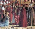 Carpaccio, Vittore: Zusammenkunft der Pilger mit Papst Kyriakus