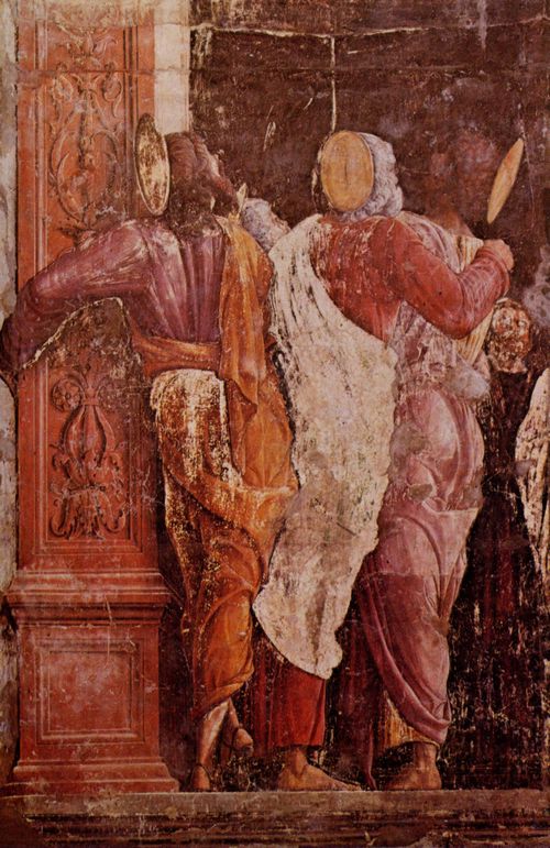 Mantegna, Andrea: Himmelfahrt Mari, Detail der Apostel unten links