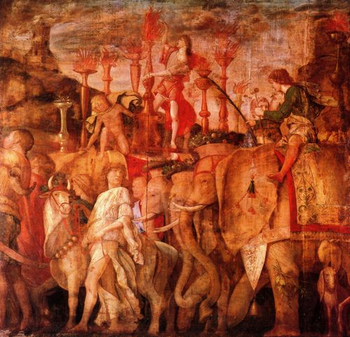 Mantegna, Andrea: Der Triumphzug Csars: Opferstiere und Elefanten