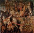 Mantegna, Andrea: Der Triumphzug Cäsars: Cäsar auf dem Triumphwagen