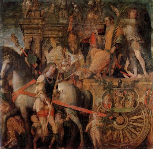 Mantegna, Andrea: Der Triumphzug Csars: Csar auf dem Triumphwagen
