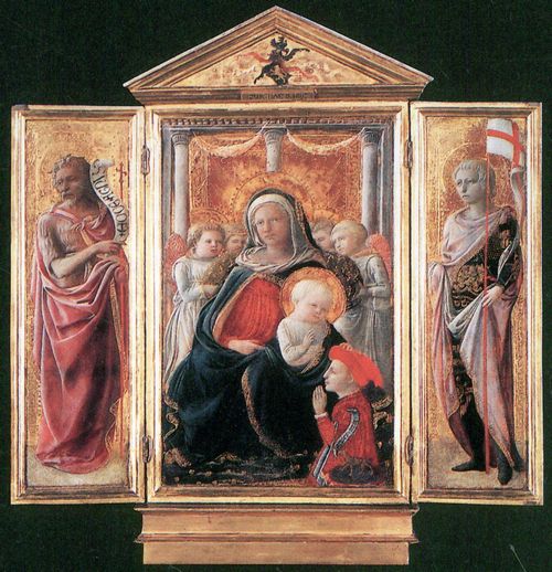 Lippi, Fra Filippo: Madonna der Demut mit Engeln und Spendern (St. John der Baptist)