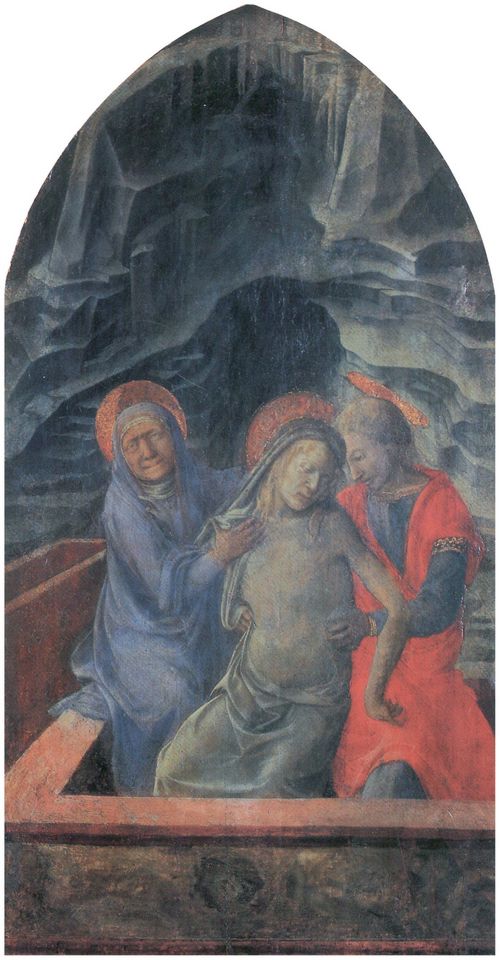 Lippi, Fra Filippo: Der tote Jesus gehalten von Maria und St. John