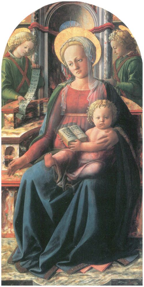 Lippi, Fra Filippo: Madonna mit Kind umgeben von zwei Engeln