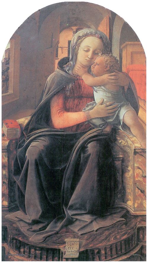 Lippi, Fra Filippo: Madonna mit Kind auf einem Thron