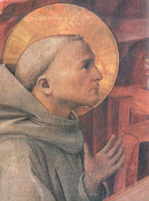 Lippi, Fra Filippo: Die Vision von der Jungfrau vom Heiligen Bernhard, Detail