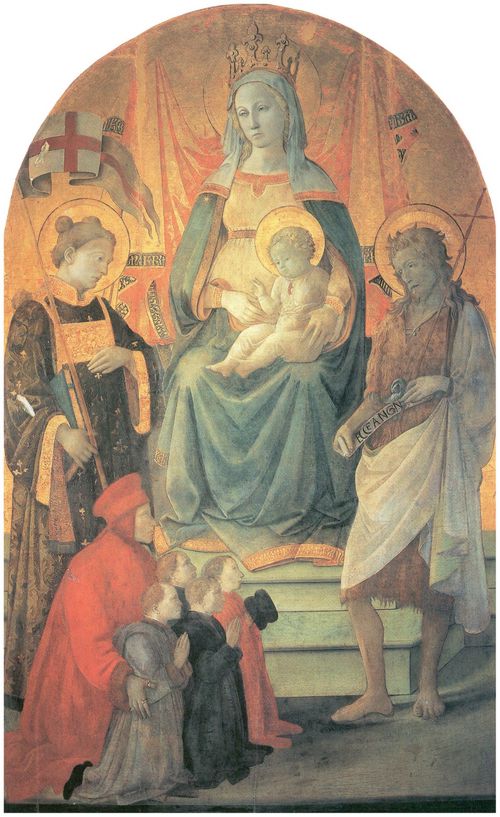 Lippi, Fra Filippo: Madonna mit Kind thronend