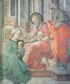 Lippi, Fra Filippo: Die Geburt und Taufe des Heiligen Johannes des Baptisten, Detail