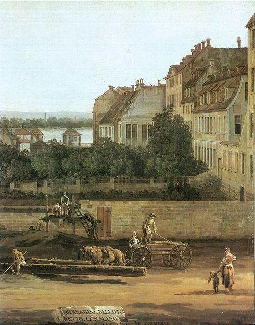 Canaletto (II): Die Huser mit den Grten der Neustdter Elbfront