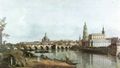 Canaletto (II): Dresden vom rechten Elbufer unterhalb der Augustusbrücke