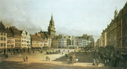 Canaletto (II): Der Altmarkt zu Dresden von der Schlossgasse aus