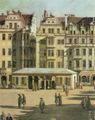 Canaletto (II): Das Chaisentrgerhaus mit Brgerhusern des 17.jahrhunderts vor der Schreibergasse mit ltestem Eckerker