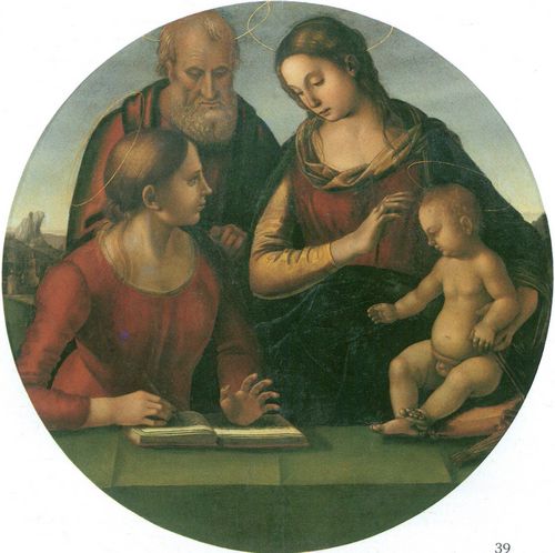 Signorelli, Luca: Madonna mit dem Kind, dem Hl. Josef und einer Heiligen